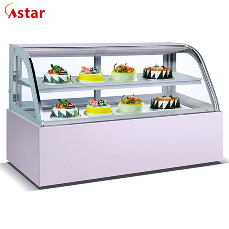 Commercial Single Arc Cake Showcase for Cake Display Refrigerator with Marble Base