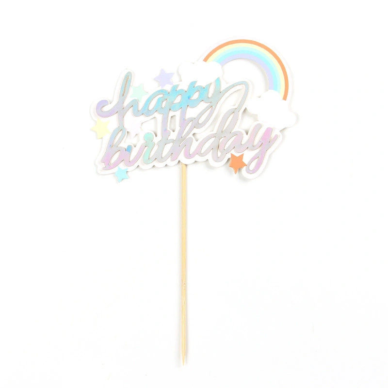 Creative Cupcake Topper Happy Birthday Cake Accessories Cloud Cake Topper Hot Air Balloon Cake Toppers