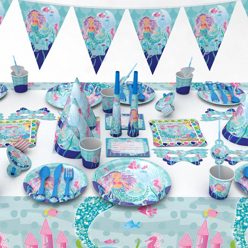 Birthday Party Disposable Tableware Paper Cups Plate Napkins Happy Birthday Party Supplies