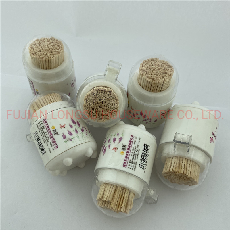 Promotional Toothpick Bamboo Double Pointed 2.0mm Toothpick Brands Toothpick with Logo Personalized Paper Package