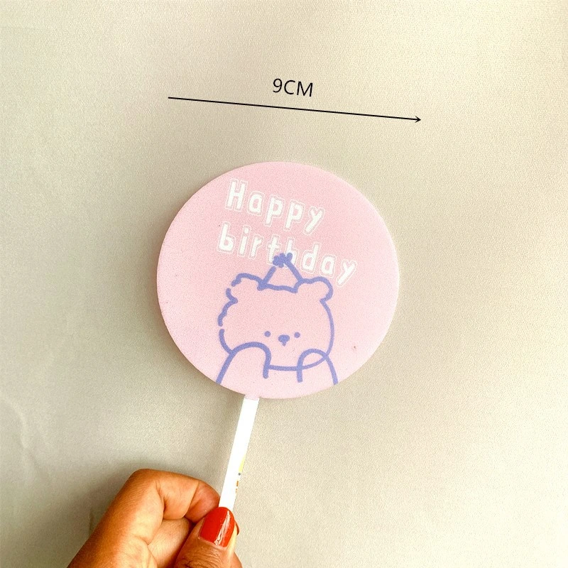 Cake Accessories Birthday Party Baking Decoration Cake Plugin Acrylic Happy Birthday Flower Cake Toppers