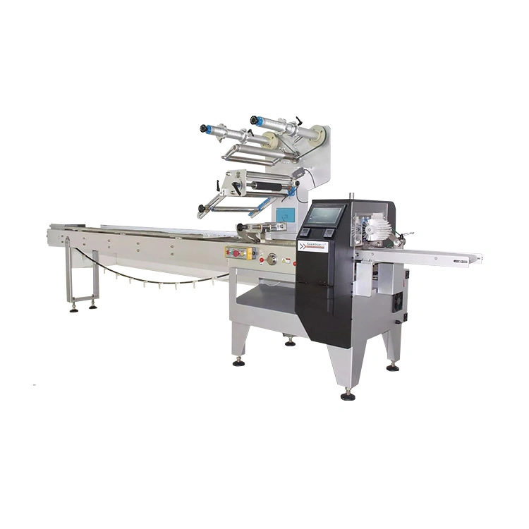 Automatic Flow Wrapping Paper Cup Cake Horizontal Packaging Machine