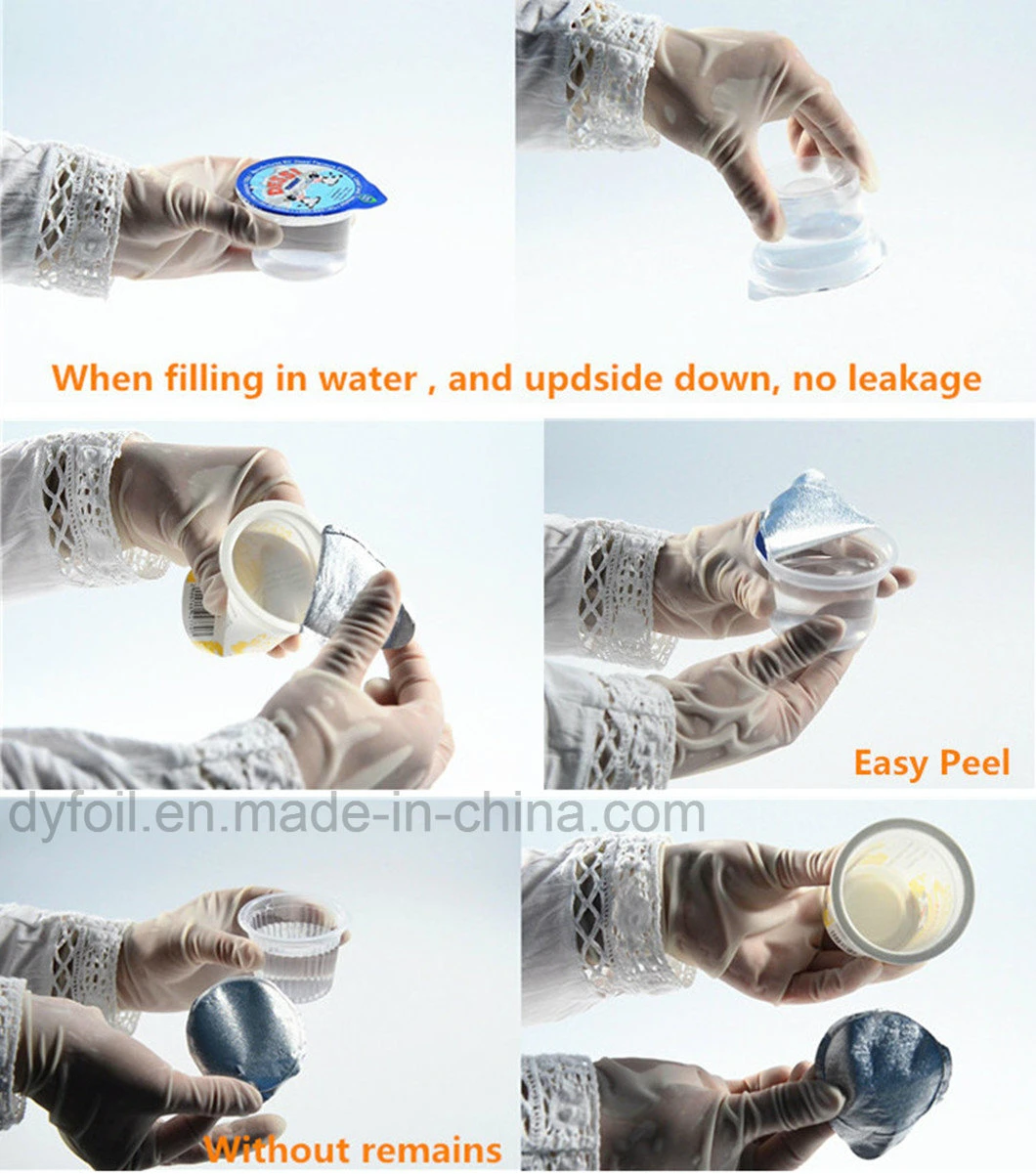 Aluminum Foil Lids Coated Heat Seal Lacquer for Plastic Cups