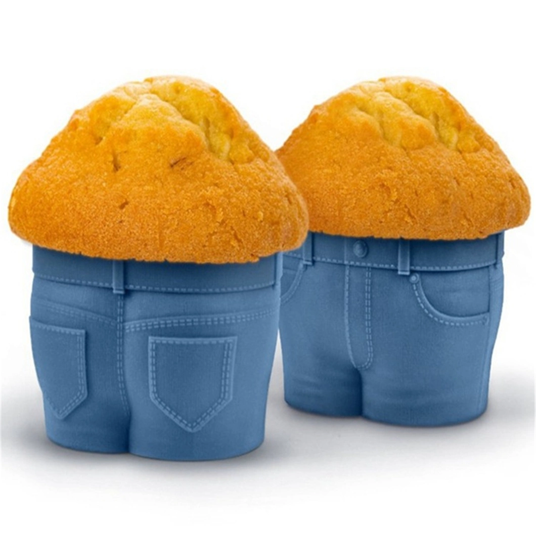 Muffin Top Silicone Denim-Style Baking Cupcakes Bake Mold Gifts Novelty