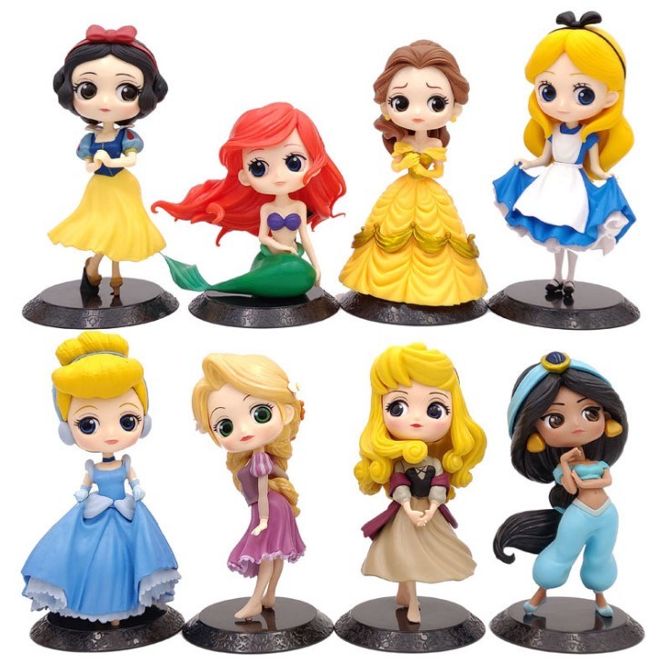 Cartoon Princess Characters Vinyl Toy for Cake Decoration