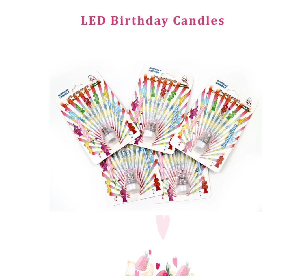 LED Number 0-9 Candle Birthday Candle Set for Birthday Party Wedding