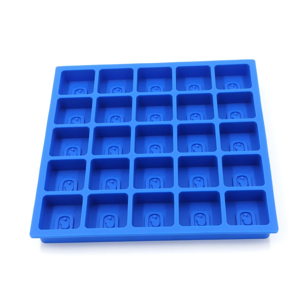 Eco-Friendly Wholesale Silicone Ice Cube Tray/Cake Chocolate Cookie Baking Mould Mold Jelly Baking Tray