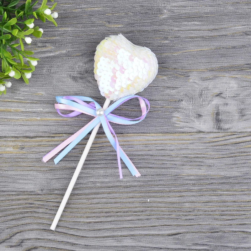 Paillette Heart Ball Cake Decorating Topper