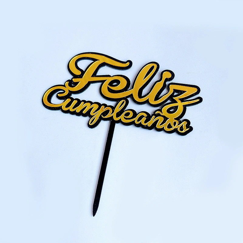 Wholesales Happy Birthday Bake Cake Decoration Supplies Feliz Cumpleanos Spanish Cake Topper