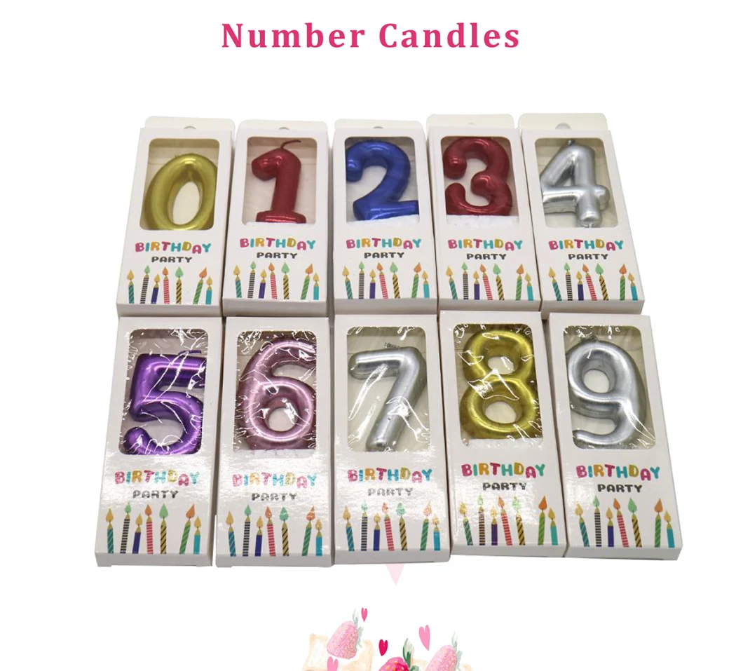 0-9 Number Cupcake Candles Birthday Candles for Wedding Party