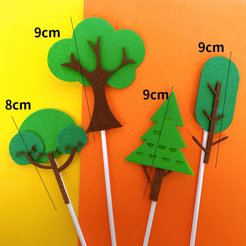 Baking Party Supplies Green Trees Apple Trees Cupcake Toppers Birthday Party Felt Cake Decorating Topper
