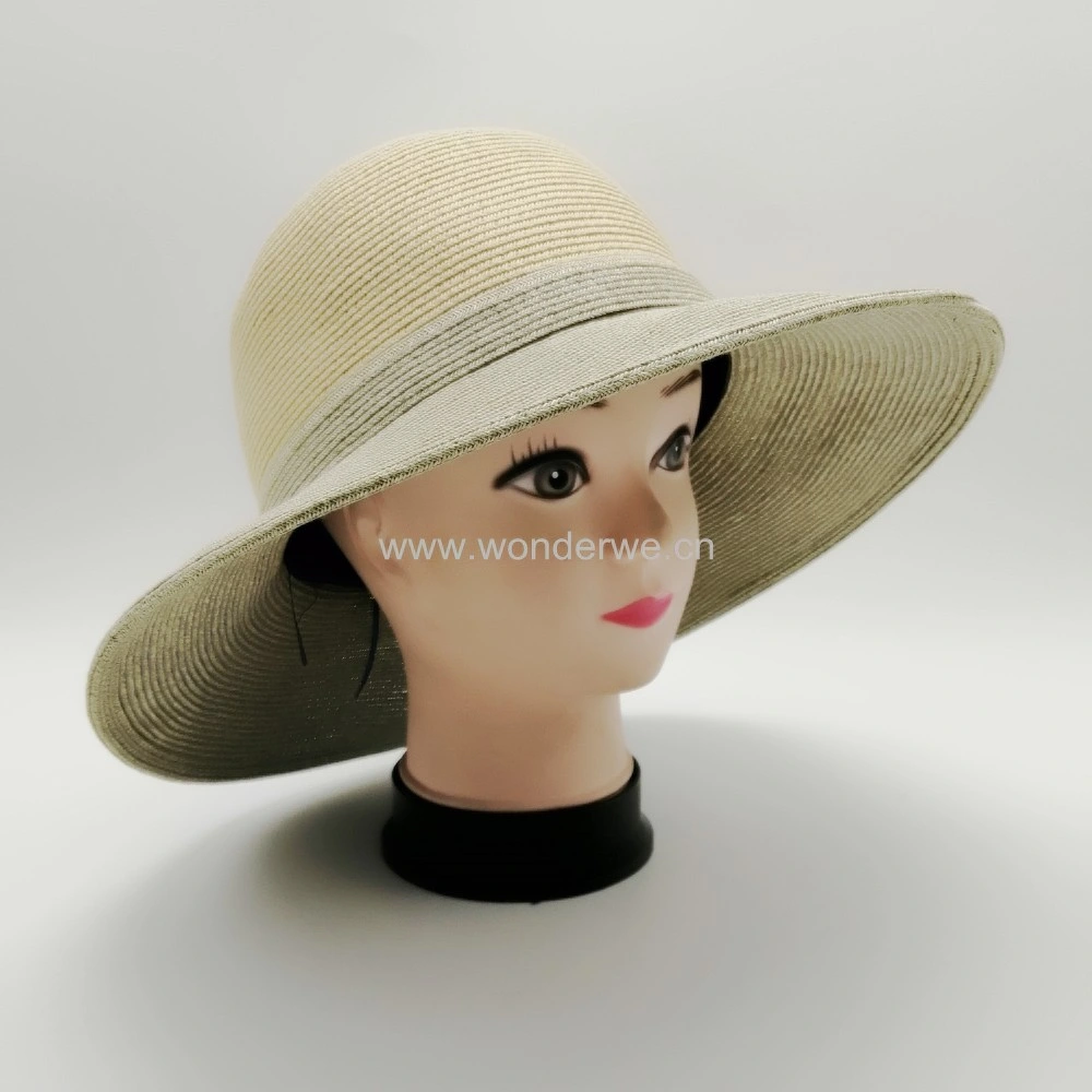 Gift Use Amazing Style Soft Quality Collapsible Paper Straw Sun Beach Hat for Ladies