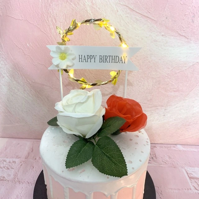 LED Shining Birthday Cake Topper