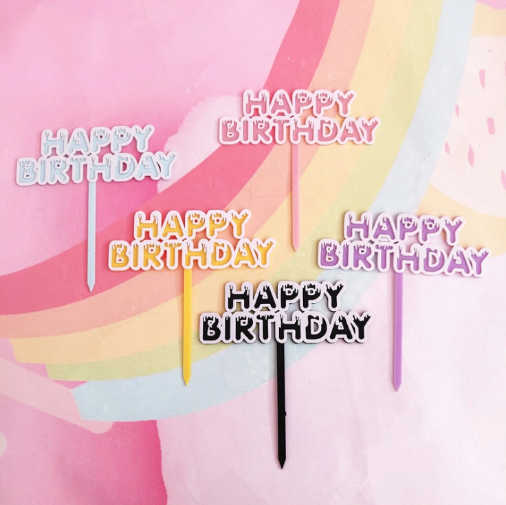 Acrylic Happy Birthday Cake Topper