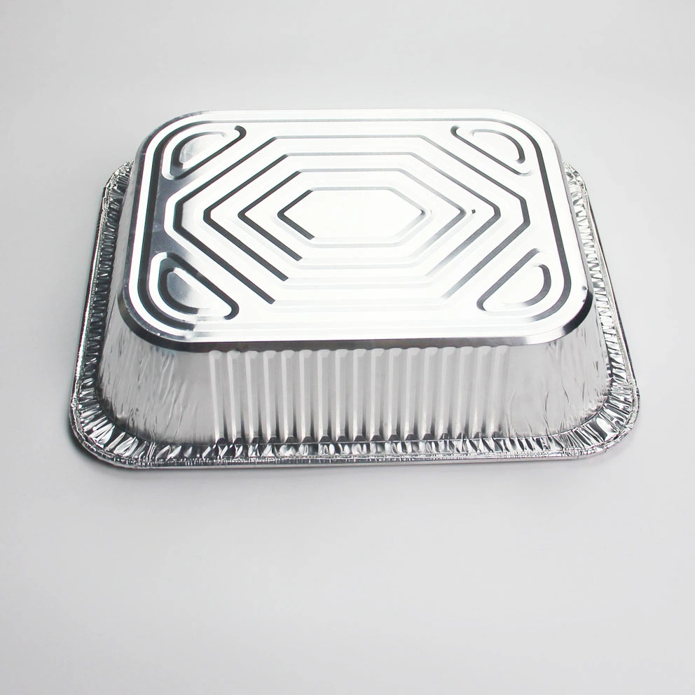 Disposable 6 Compartment Disposable Aluminum Foil Food Container Rectangle Catering Baking Aluminium Foil Container Tray