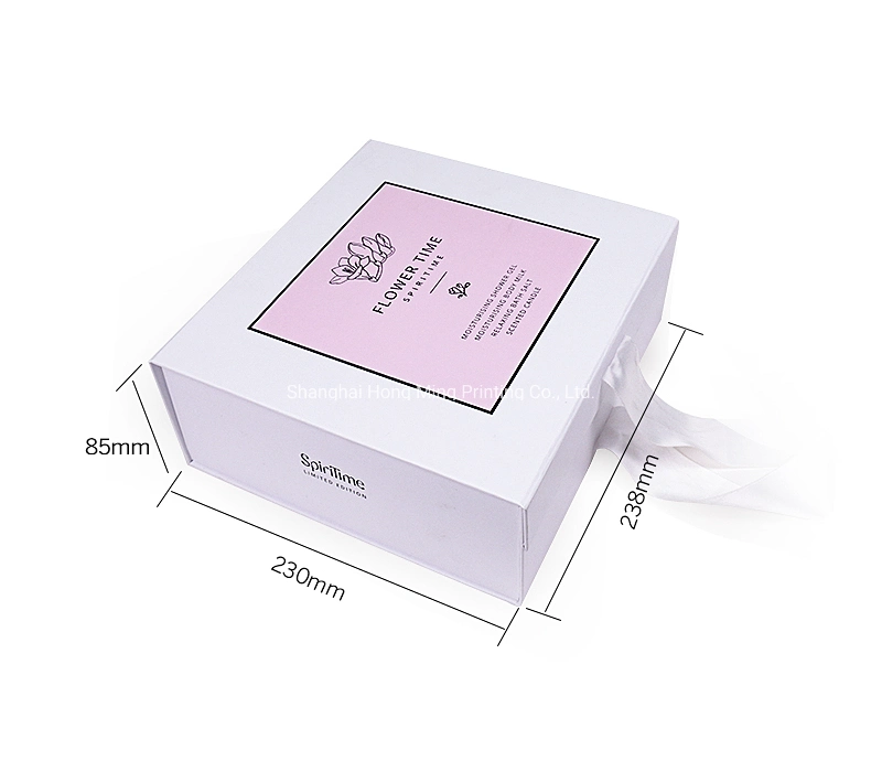 Wholesale New Design White Packaging Custom Luxury Paper Box with Black Logo Printing