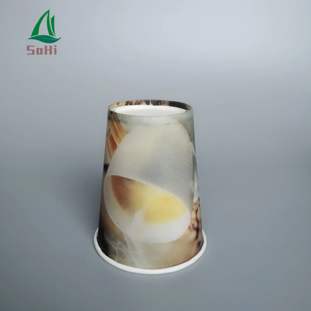 8oz Paper Cup Lid Printing Disposable Takeaway Coffee Paper Cup