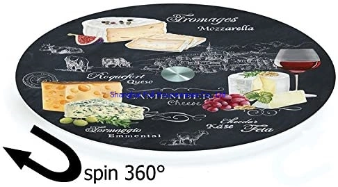 Rotating Cake Stand Serving Plate Glass Cake Stand Cake Plate Diameter 30cm Food Tray