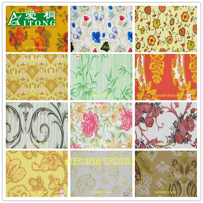 2mm /3mm Flower Design Paper Overlaid Plywood to Somalia Market /Fancy Paper Coated Plywood for Decorative