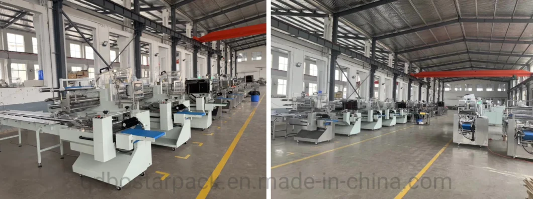 Hamburger Frozen Burger Patty Beef Meat Bread Cake Automatic Flow Wrapper Flowpack Pillow Packaging Machine