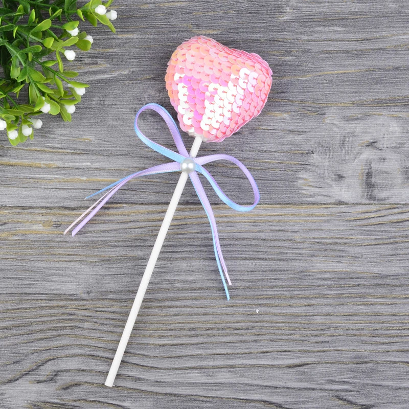 Paillette Heart Ball Cake Decorating Topper