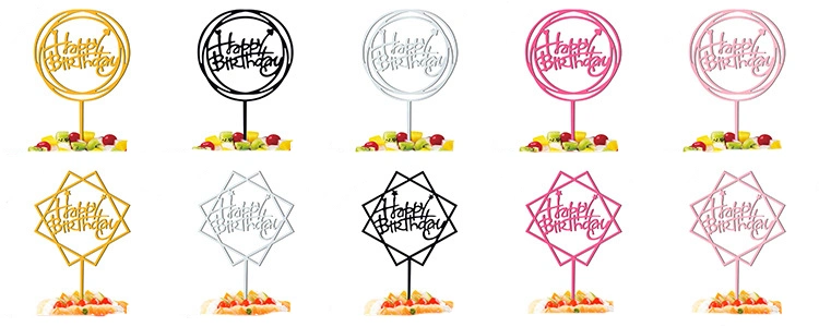 Colorful Acrylic Birthday Cake Topper