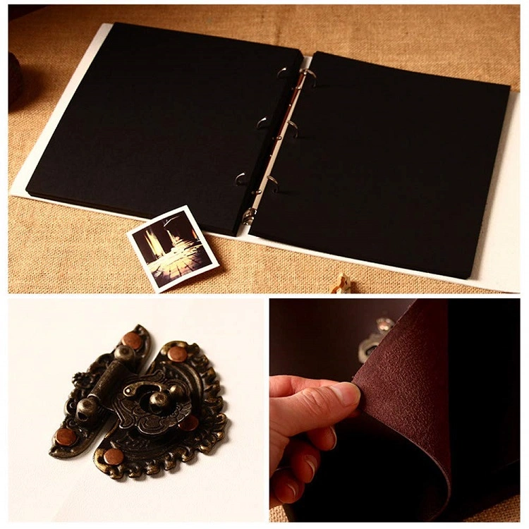 DIY Linen Eco-Friendly Recycled Black Paper Blank DIY Photo Album