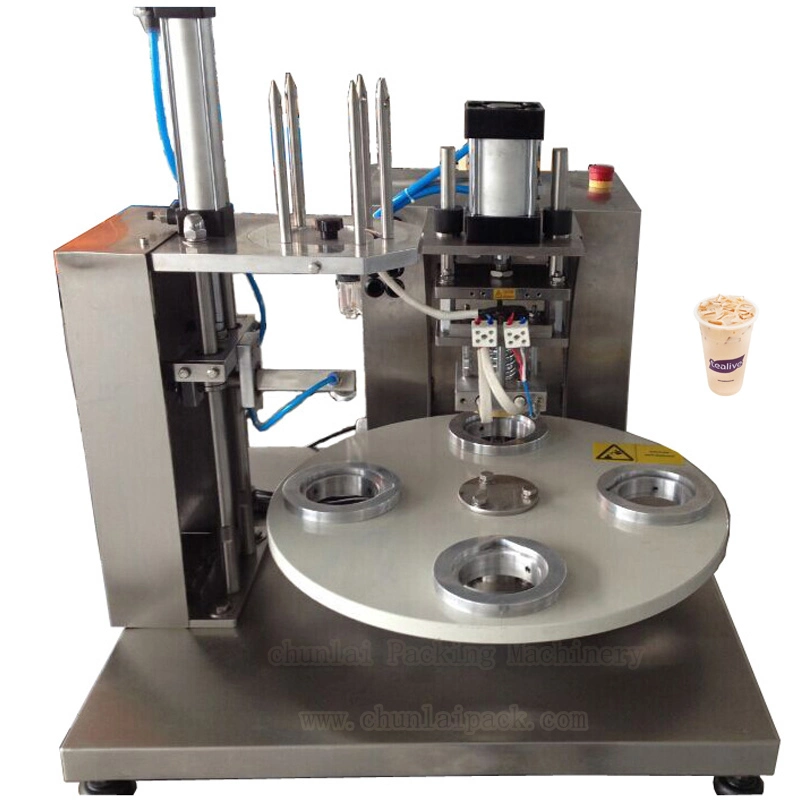 Semi-Automatic Plastic/Paper Juice Bubble Tea Cup Heat Seal Machine Sealer