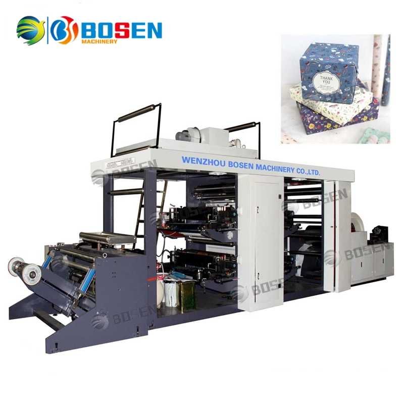 Fully Automatic High Speed Shopping Paper Bag Paper Cup Rolling Kraft Kfc Paper Flexo Printing Machine