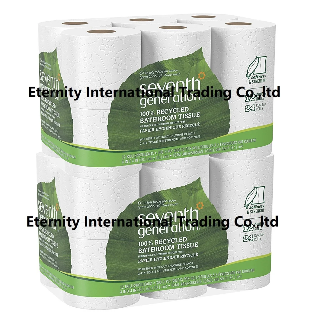 100% Virgin Wood Pulp Toilet Paper 1-Ply, 2-Ply, 3-Ply Bathroom Tissue