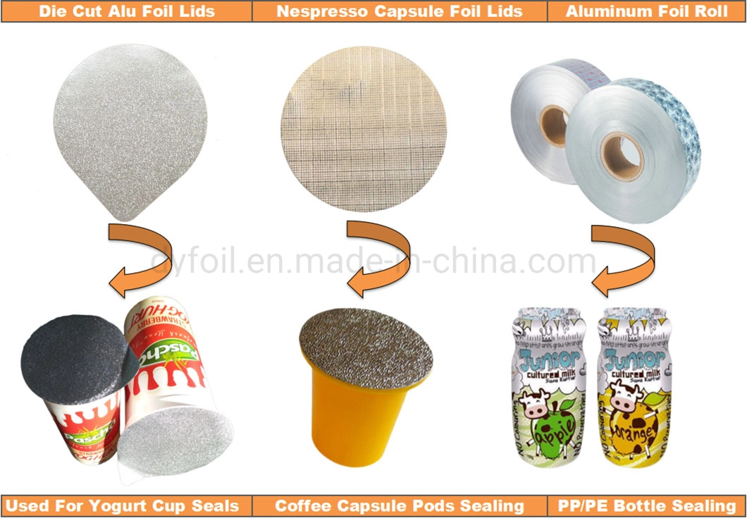 Accept Custom Embossed Aluminum Foil Lids Sealing Plastic Cups Lid