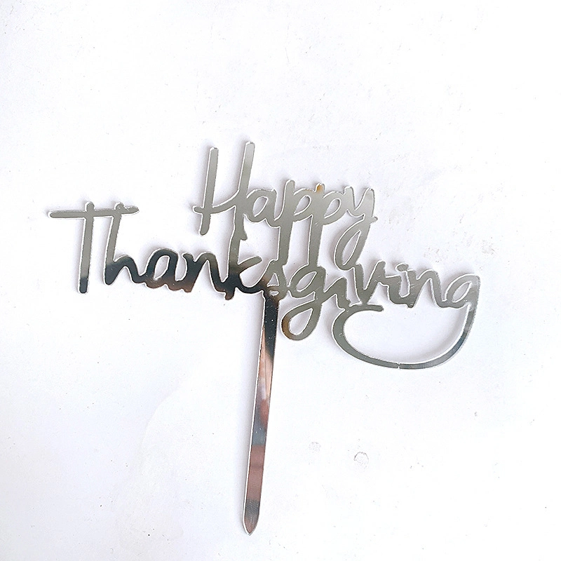 Happy Thanksgiving Day Party Decoration Acrylic Cake Topper Thank You Cake Topper Thanksgiving Cake Topper