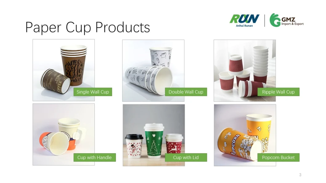 Coffee Disposable Tea Cups Wholesale Custom Cake Double Wall with Lids Hot Paper Cup