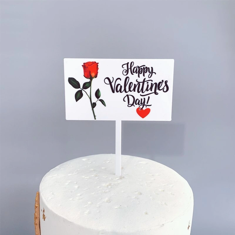 Beautiful Happy Wedding Anniversary Party Decoration Wedding Cake Favors Valentine's Day Cake Topper