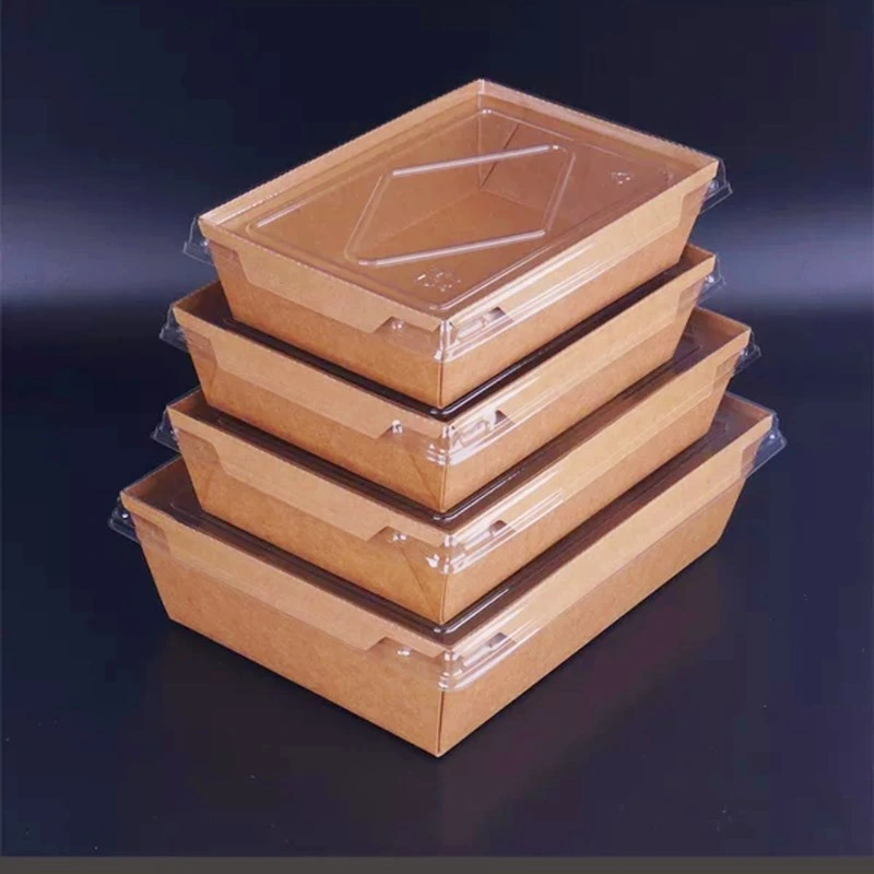 Brown Paper Salad Box Lunch Box Paper Lunch Box Brown Paper Soup Bowl Soup Cup Brown Paper Cup, Unbleached with Lid