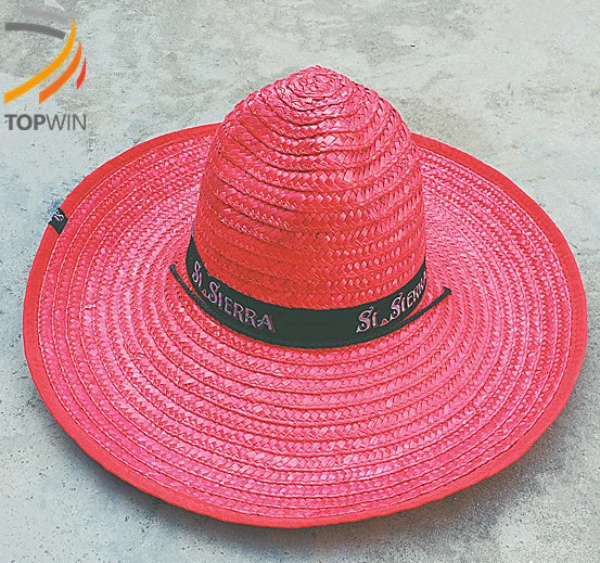 Paper Cloth Straw Hat with Wide Brim with Different Color