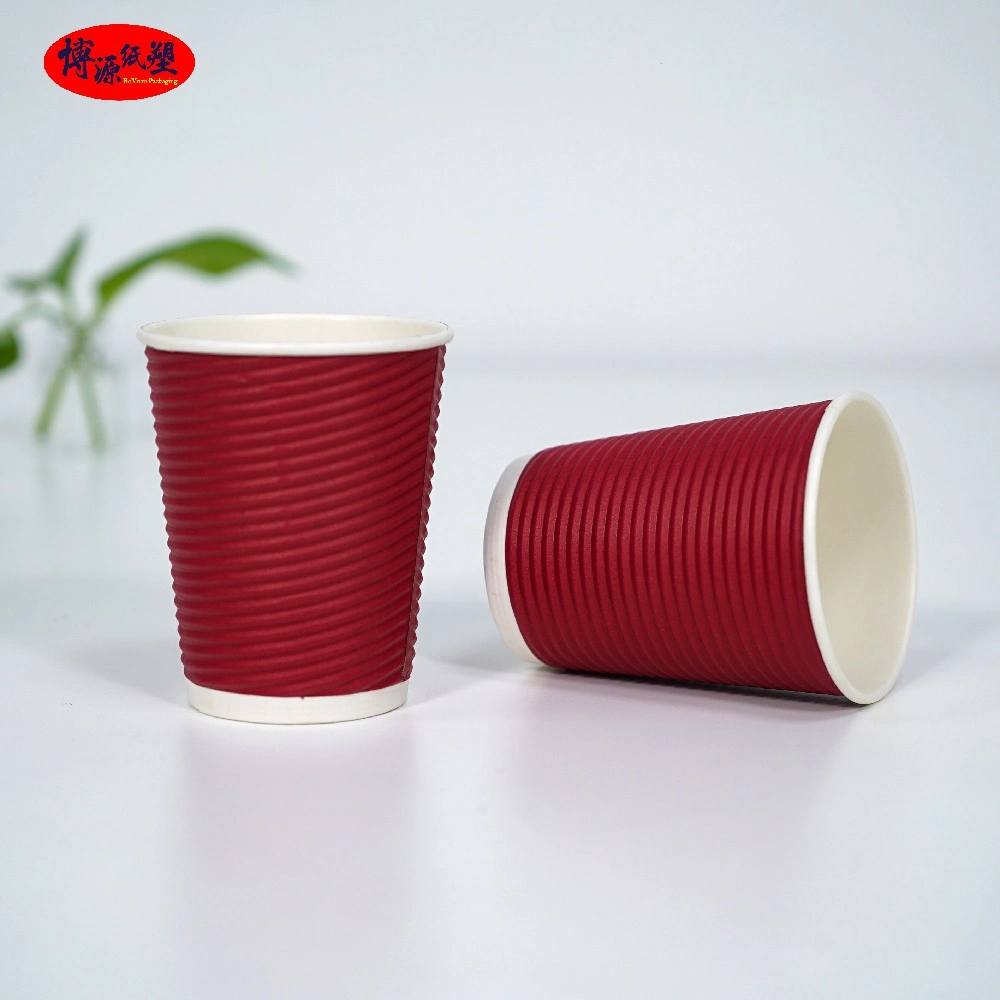 Custom Logo Printing Disposable Coffee Paper Cup Single Wall Cups/ Double Wall Cups/ Ripple Wall Cups