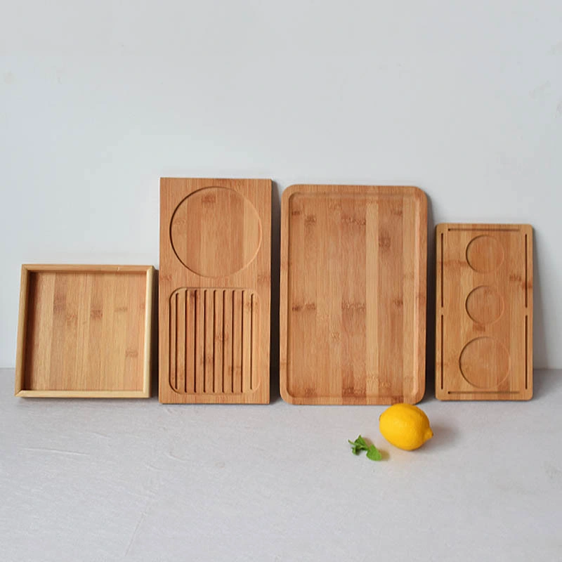 Round Wooden Bamboo Designer Food Round Snack Serving Board