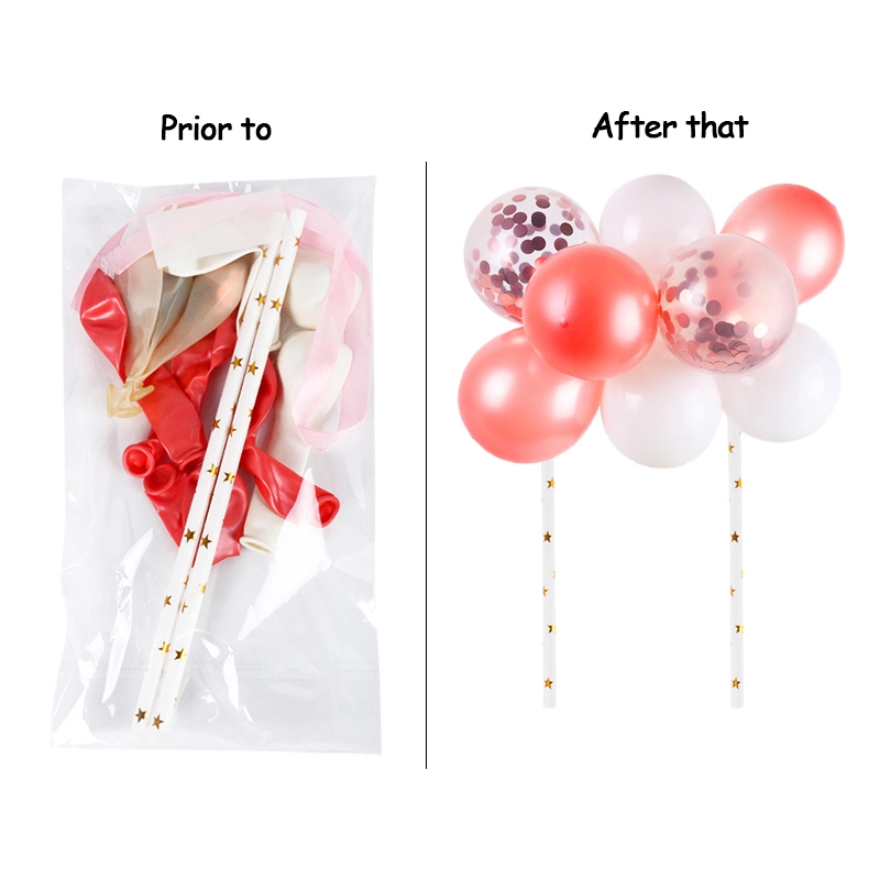 Wedding Decoration Balloon Caketopper Baby Shower Cake Topper Rose Gold Birthday Party Balloon Cake Topper Supplies