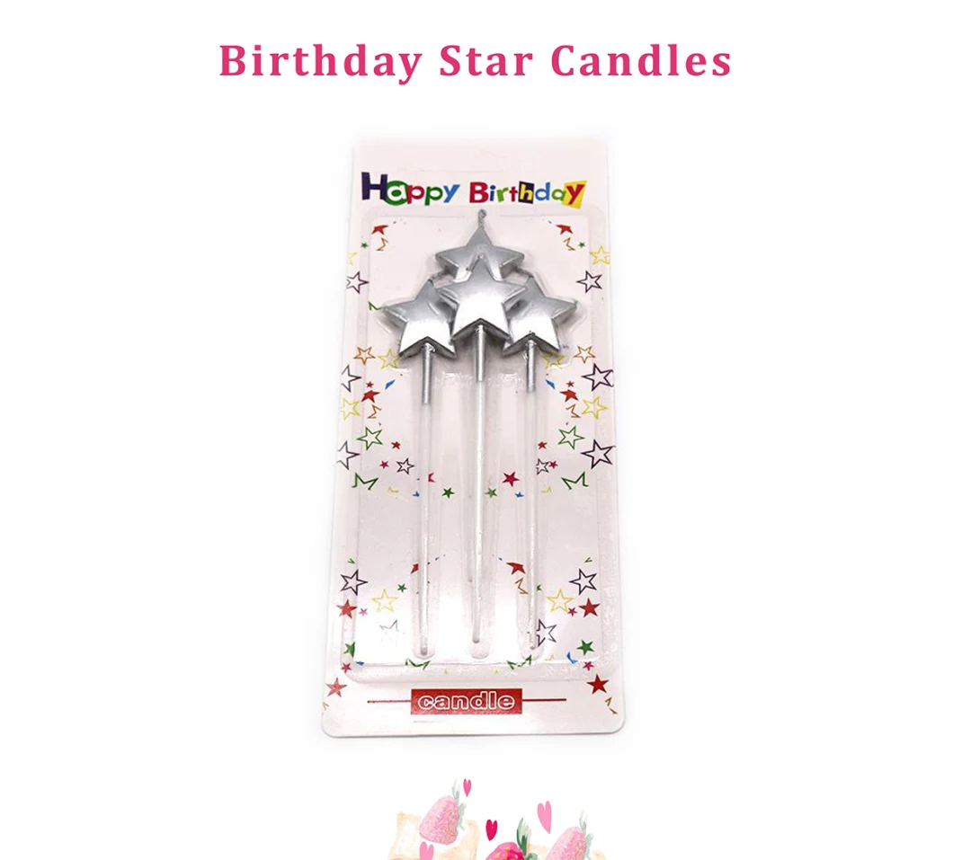 Star Shaped Cake Candles Cupcake Birthday Candles for Party