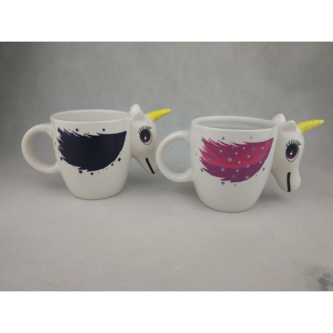 Unicorn Mug 3D Mug Color Changing Mug Creative Gift Ceramic Mug Unicorn Mug Customizable Log Mug