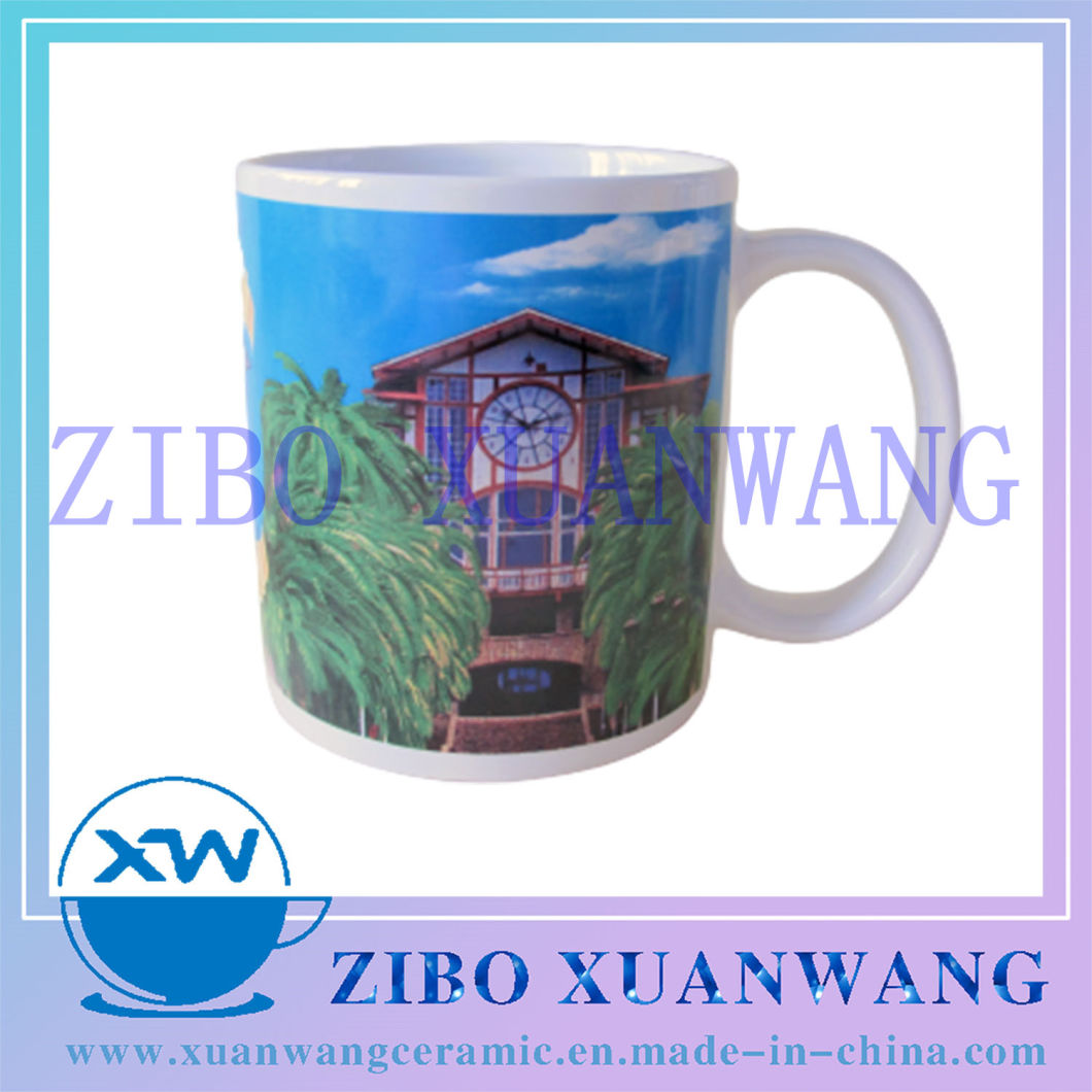 11oz Ceramic Mug Souvenir Mug with Full Body City Design Printing Standard Ceramic Cup