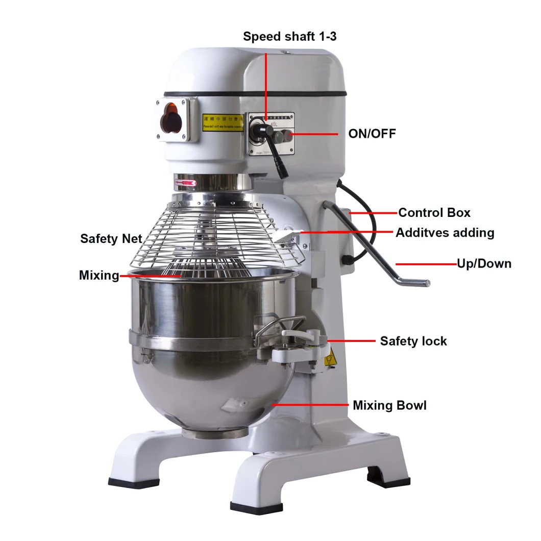 20L Bakery Equipment of Food Mixer Three Speed/10L Planetary Mixer for Sales