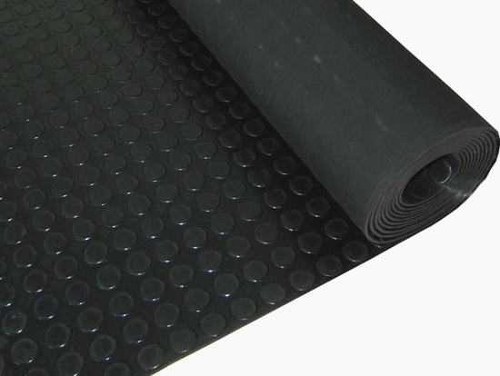 Round Button Rubber Sheet, Stud Rubber Sheet for Flooring Rolls with Red, Black, Grey Color