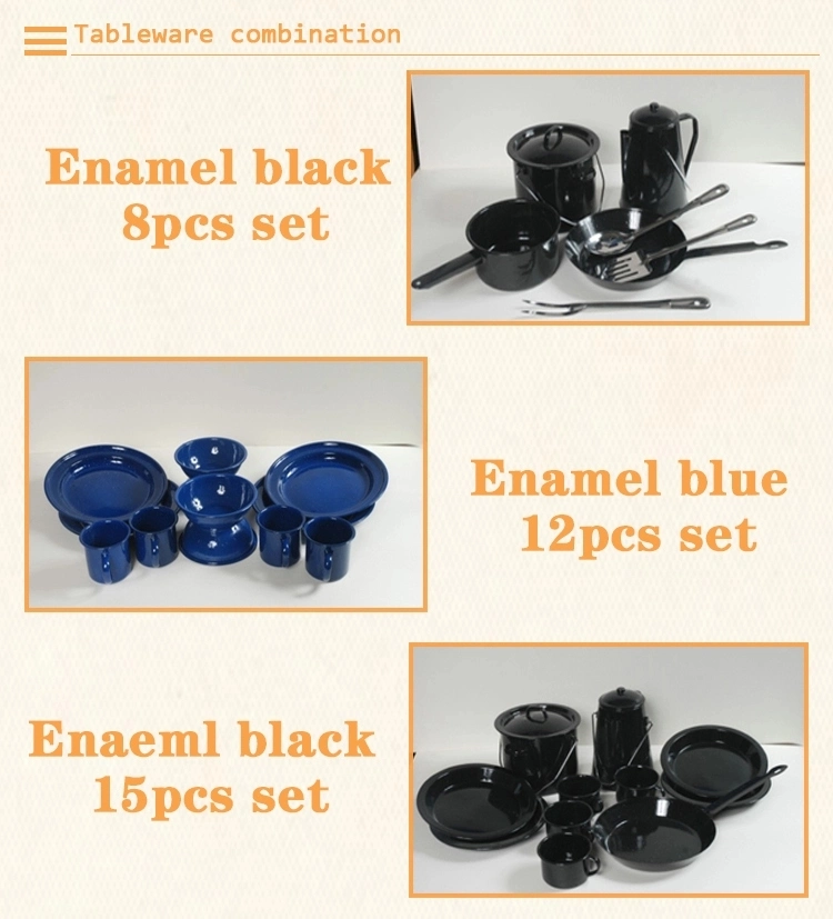 OEM 12 Cups Porcerlain Enamel Coffee Pot Enamelware Dinnerware, Tableware