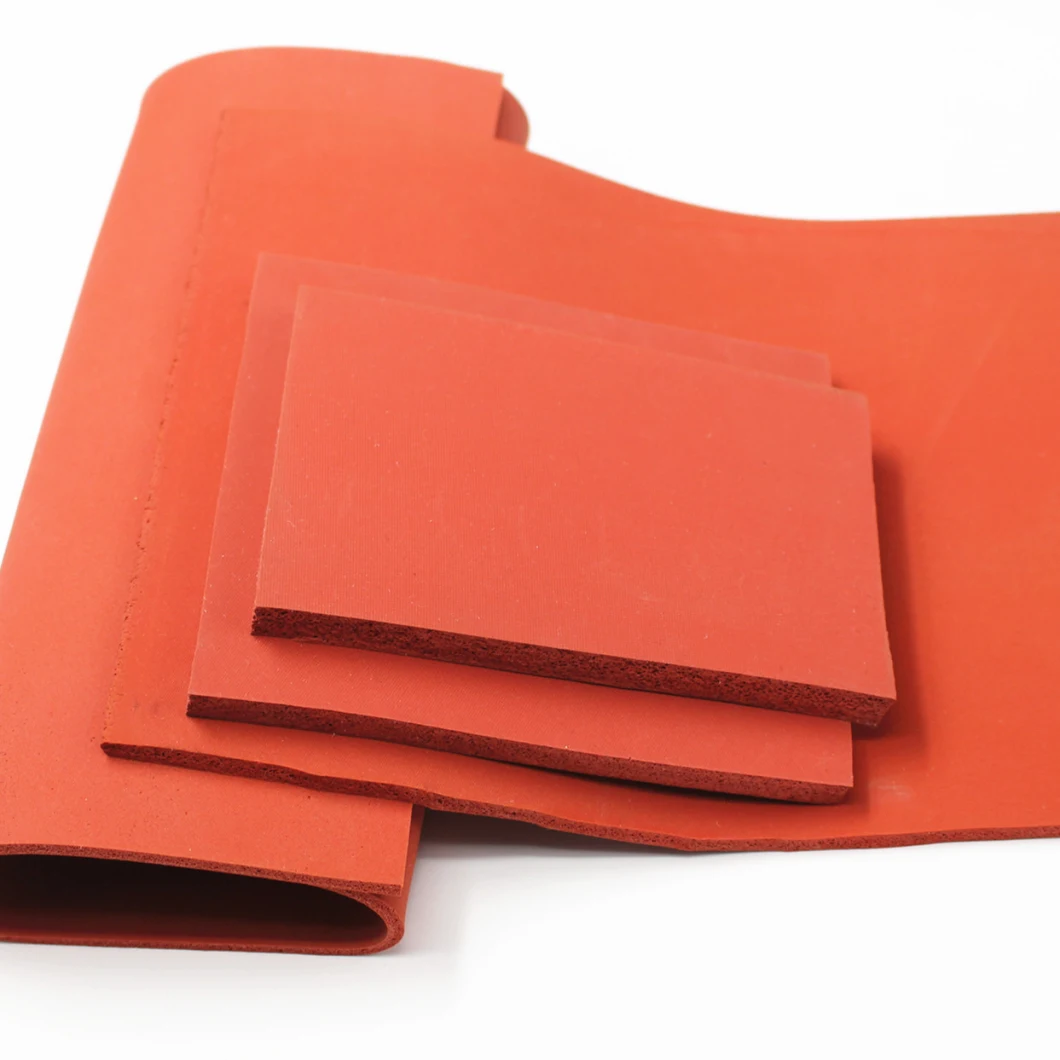 Dark Red Closed Cell Silicone Sponge Gasket Sheet, Silicone Foam Gasket Sheet (3A1002)