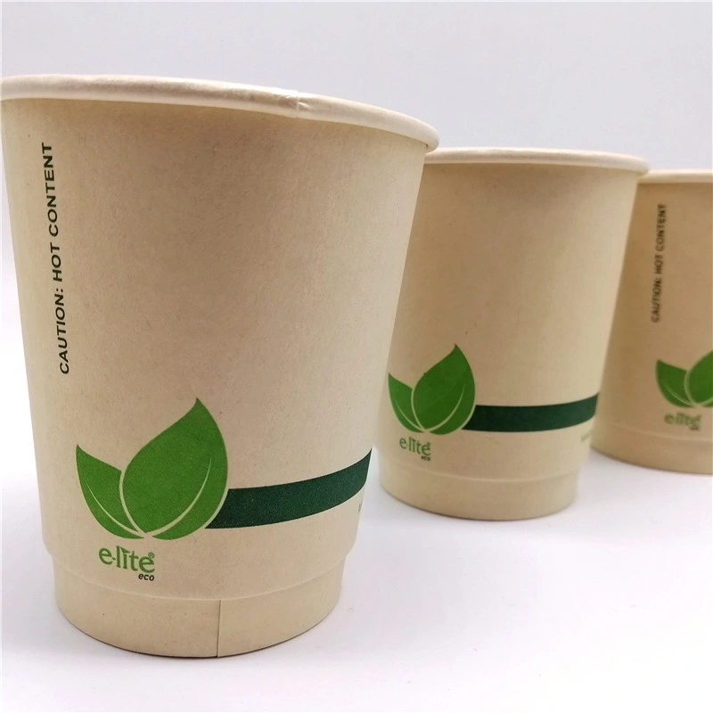 100 Pack - 12 Oz Custom Logo Printed Disposable Hot Paper Coffee Cups