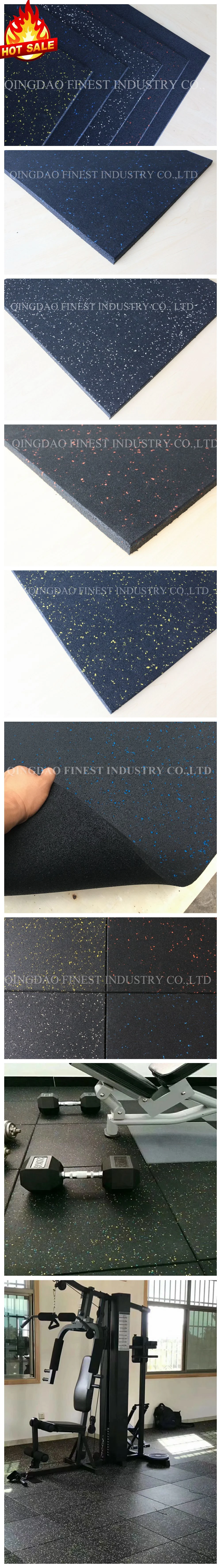 China Premium Commercial Rubber Gym Floor Mat Tiles, Home Fitness Heavy Duty Rubber Flooring Tiles Mat
