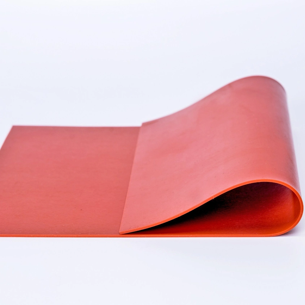 Red Industrial Rubber Mat Silicone Rubber Heater Sheet