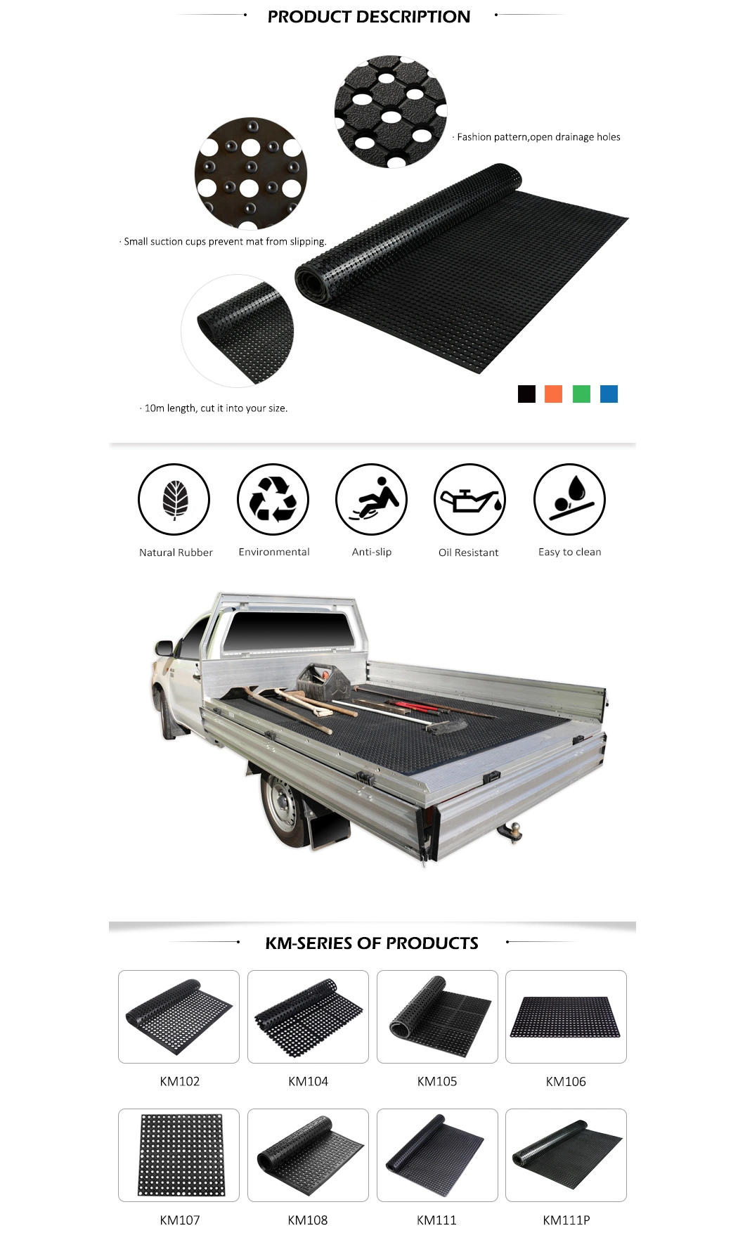 Factory Ute Rubber Roll Mats for Vans / Truck Bed Mat/ Rubber Floor Roll